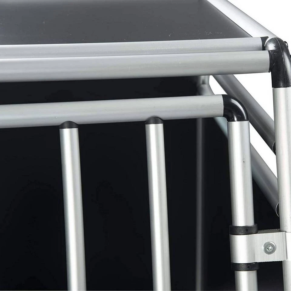 EUGAD Tiertransportbox, Hundetransportbox Alu Hundebox Reisebox Autobox für Husky Samojede Weimaraner Labrador Golden Retriever 90 x 65 x 69 cm XXL Schwarz Grau 16 EUGAD Tiertransportbox, Hundetransportbox Alu Hundebox Reisebox Autobox für Husky Samojede Weimaraner Labrador Golden Retriever 90 x 65 x 69 cm XXL Schwarz Grau – Bild 16