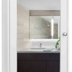 EUGAD Spiegelschrank Hängeschrank Badschrank aus Holz 42 x 58,5 x 12 cm weiß