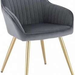 Eugad Möbel Einkaufen 19 EUGAD Polsterstuhl (Set, 1 Stück), Esszimmerstuhl Küchenstuhl Samt, mit goldener Metallbeinen Blau, Bordeaux, Dunkelgrau, Dunkelgrün, Hellgrau, Rosa, Schwarz