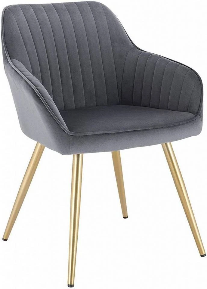 EUGAD Polsterstuhl (Set, 1 Stück), Esszimmerstuhl Küchenstuhl Samt, mit goldener Metallbeinen Blau, Bordeaux, Dunkelgrau, Dunkelgrün, Hellgrau, Rosa, Schwarz 1 EUGAD Polsterstuhl (Set, 1 Stück), Esszimmerstuhl Küchenstuhl Samt, mit goldener Metallbeinen Blau, Bordeaux, Dunkelgrau, Dunkelgrün, Hellgrau, Rosa, Schwarz