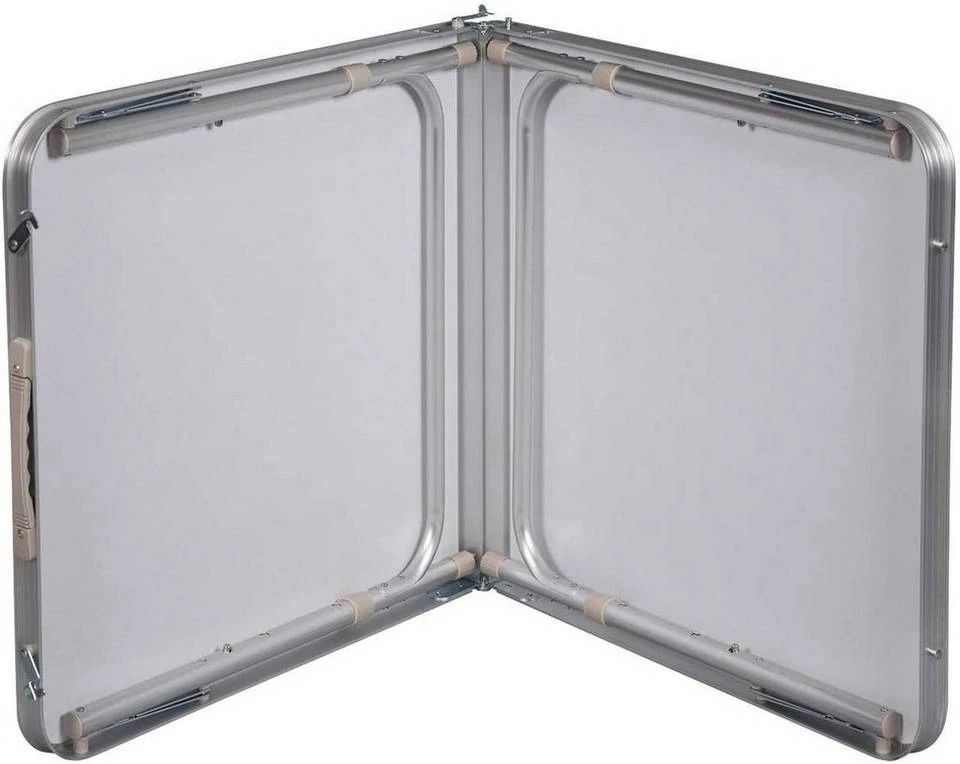 EUGAD Campingtisch, zusammenklappbar Pickniktisch, höhenverstellbar 120x60x55-62-70cm, Tischplatte aus MDF, Grau Eiche, Schwarz, Weiß 4 EUGAD Campingtisch, zusammenklappbar Pickniktisch, höhenverstellbar 120x60x55-62-70cm, Tischplatte aus MDF, Grau Eiche, Schwarz, Weiß – Bild 4