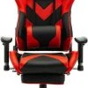 EUGAD Gaming Chair, Bürostuhl, Gaming Stuhl, Kunstleder, mit einstellbaren Armlehnen Rot Blau, Schwarz, Wei&szlig;
