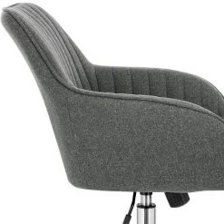 EUGAD Schreibtischstuhl, Bürostuhl Bürohocker Rollhocker aus Leinen Hellgrau Duneklgrau -Eugad Möbel Einkaufen 04b43d93 5f31 5445 b196 f9c7c0565720