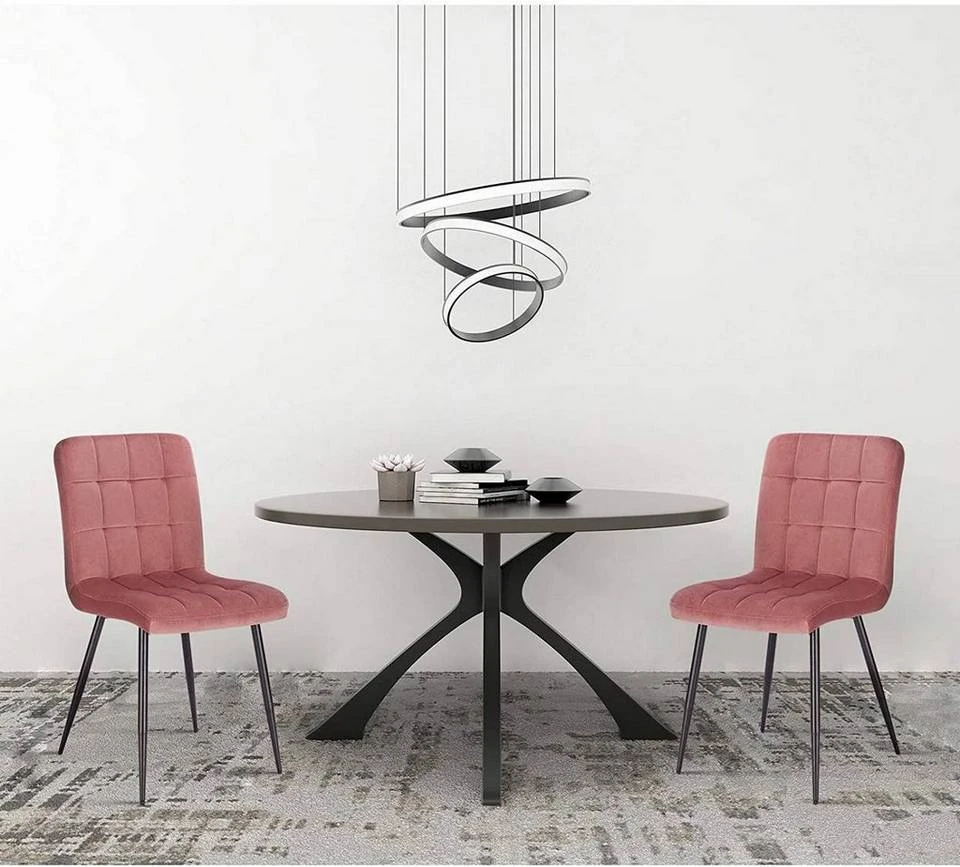 EUGAD Esszimmerstuhl (2 Stück), Polsterstuhl Wohnzimmerstuhl Samtstuhl Sessel mit Rückenlehne, Metallbeine, Sitzfläche aus Samt, Dunkelgrün Blau, Creme, Dunkelgrau, Dunkelgrün, Hellgrau, Rosa 11 EUGAD Esszimmerstuhl (2 Stück), Polsterstuhl Wohnzimmerstuhl Samtstuhl Sessel mit Rückenlehne, Metallbeine, Sitzfläche aus Samt, Dunkelgrün Blau, Creme, Dunkelgrau, Dunkelgrün, Hellgrau, Rosa – Bild 11