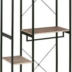 EUGAD Kleiderständer, Garderobenständer mit 7 Ablagen Schwarz-Vintage Schwarz-Hell Eiche -Eugad Möbel Einkaufen 0712b2b1 3ba9 5225 b0e4 1f2d77a7244e