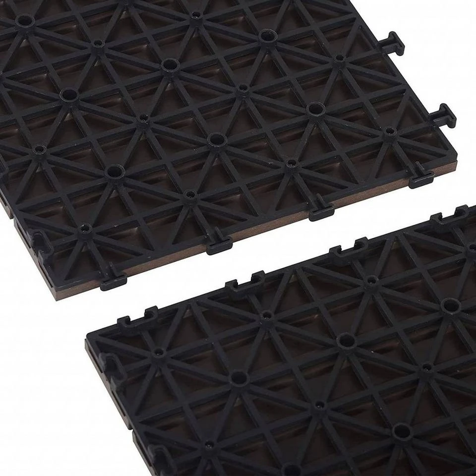 EUGAD WPC-Fliesen, 22 Stück WPC Terrassenfliesen in T-Form 30x30cm Dunkelgrau Anthrazit, Braun, Hellgrau 27 EUGAD WPC-Fliesen, 22 Stück WPC Terrassenfliesen in T-Form 30x30cm Dunkelgrau Anthrazit, Braun, Hellgrau – Bild 27