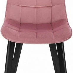 EUGAD Esszimmerstuhl (6 Stück), Wohnzimmerstuhl mit Rückenlehne, Polsterstuhl Küchenstuhl Weich Samt und Holz für ESS- und Wohnzimmer Schwarz Dunkelgrau, Dunkelgrün, Rosa -Eugad Möbel Einkaufen 073c50ce 20f9 5caa 9348 b712e70488fe