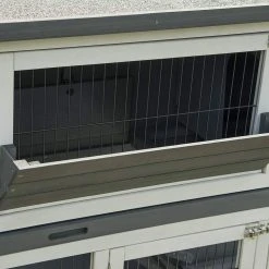 EUGAD Tierhaus, Hasenstall Kaninchenstall Hasenkäfig Kleintierstall Meerschweinchen Massivholz Hellrot 120 x 50 x 100,5 cm Grau-Wei&szlig;, Hellbraun -Eugad Möbel Einkaufen 07ca3ebb 8d8d 4c6a 9923 f11c2e274eaa