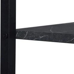 EUGAD Bücherregal, Standregal Badregal Bücherregal Küchenregal Schuhregal aus Holz und Stahl, mit 4 Ablagen, 34 x 35 x 148 cm Golden-Weißer Marmor, Schwarz Marmor, Vintage -Eugad Möbel Einkaufen 0b649321 5244 5aee 89c1 b8e6341e5e40