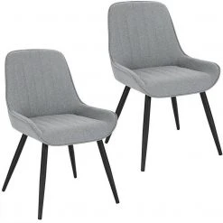 EUGAD Polsterstuhl (2 Stück), Esszimmerstühle aus Leinen mit stabilen Metallbeinen, mit Rückenlehne und gepolsterter Sitzfläche Dunkelgrau, Hellgrau 18 EUGAD Polsterstuhl (2 Stück), Esszimmerstühle aus Leinen mit stabilen Metallbeinen, mit Rückenlehne und gepolsterter Sitzfläche Dunkelgrau, Hellgrau -Eugad Möbel Einkaufen 0c305658 ef75 5bda b5c8 88e18db3d0ac