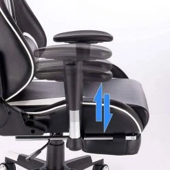 EUGAD Gaming-Stuhl (1 Stück), Racing Stuhl mit Fußstütze Racing Stuhl Drehstuhl Bürostuhl Schreibtischstuhl PC Stuhl mit Wippfunktion Höhenverstellbar Kunstleder Rot Grau, Wei&szlig; -Eugad Möbel Einkaufen 0c67a4a5 8160 59d9 8538 391773930f26