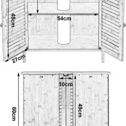 EUGAD Waschbeckenunterschrank (1-St) Unterschrank Badezimmerschrank Waschtisch Badschrank mit 2 Türen 60x30x60cm Bambus -Eugad Möbel Einkaufen 0df108dc 0f0d 5fa9 ac79 3363d2d6497e