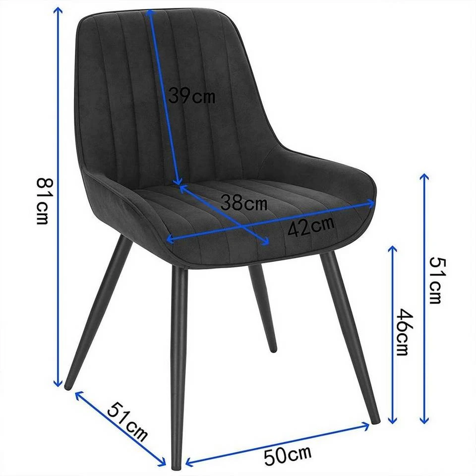 EUGAD Esszimmerstuhl, Polsterstuhl 2er-Set,Sitzfläche aus Stoffbezug Anthrazit, Dunkelbraun, Dunkelgrau 16 EUGAD Esszimmerstuhl, Polsterstuhl 2er-Set,Sitzfläche aus Stoffbezug Anthrazit, Dunkelbraun, Dunkelgrau – Bild 16
