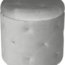 EUGAD Sitzhocker, Sitztruhe mit Stauraum, Sitz rund mit Deckel, Samt, ca.27L, Rosa Dunkelgrau, Hellgrau -Eugad Möbel Einkaufen 0f0b186d 30b4 586f bfc2 74f0ba7c53e6