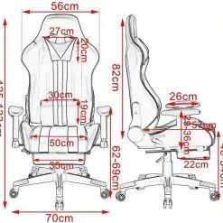 EUGAD Gaming-Stuhl (1 Stück), mit Fußstütze Racing Stuhl Drehstuhl Bürostuhl Schreibtischstuhl PC Stuhl mit Wippfunktion Höhenverstellbar Kunstleder Weiß Grau, Rot, Weiß 27 EUGAD Gaming-Stuhl (1 Stück), mit Fußstütze Racing Stuhl Drehstuhl Bürostuhl Schreibtischstuhl PC Stuhl mit Wippfunktion Höhenverstellbar Kunstleder Weiß Grau, Rot, Weiß -Eugad Möbel Einkaufen 0f33777a f206 44fc a857 c690c6ff4ba8