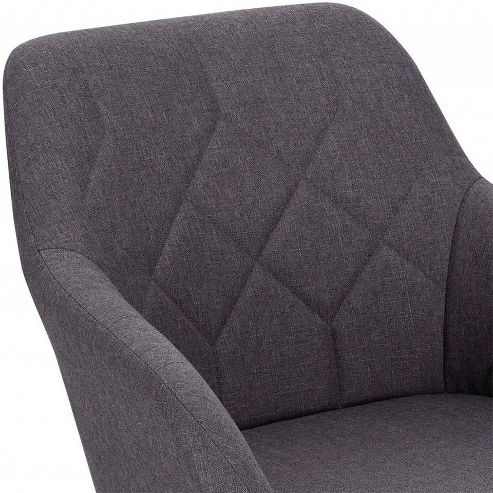 EUGAD Esszimmerstuhl (6 Stück), Wohnzimmerstuhl aus Leinen Polsterstuhl mit Armlehnen und Rückenlehne schwarze Gestell aus Metall Hellgrau Dunkelgrau 16 EUGAD Esszimmerstuhl (6 Stück), Wohnzimmerstuhl aus Leinen Polsterstuhl mit Armlehnen und Rückenlehne schwarze Gestell aus Metall Hellgrau Dunkelgrau – Bild 16