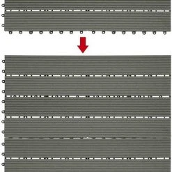 EUGAD WPC-Fliesen, WPC Fliesen Klickfliesen in Holzoptik 12 Stücke für 2m² Coffee Anthrazit, Grau, Hellgrau, Braun -Eugad Möbel Einkaufen 107819c6 c133 5848 997a a2d89f91ae16