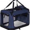 EUGAD Tiertransporttasche, Hundebox faltbar Hundetransportbox Blau