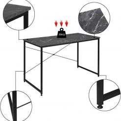 EUGAD Schreibtisch, mit Bücherregal 120x60x70 cm Schwarz Marmor Holz Vintage 21 EUGAD Schreibtisch, mit Bücherregal 120x60x70 cm Schwarz Marmor Holz Vintage -Eugad Möbel Einkaufen 15acdf63 4160 5dd4 92d8 86ab8fadfb3a