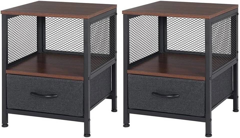 EUGAD Nachttisch (1-St), Nachtkommode mit Ablagen und Schubladen, Beistelltisch für Wohnzimmer, Nachtschrank für Schlafzimmer industrieller Stil, 40x52x36cm 7 EUGAD Nachttisch (1-St), Nachtkommode mit Ablagen und Schubladen, Beistelltisch für Wohnzimmer, Nachtschrank für Schlafzimmer industrieller Stil, 40x52x36cm – Bild 7