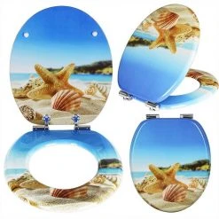 EUGAD WC-Sitz (1-St), Toilettensitz, WC Sitz mit Absenkautomatik, MDF, Holz, Softclose Scharnier Grüne Blätter, Holzfarbe, Lilie, Seestern, Seestern Am Strand, Seestern Sonnenuntergang, Stone, Lila Blume und Stones 97 EUGAD WC-Sitz (1-St), Toilettensitz, WC Sitz mit Absenkautomatik, MDF, Holz, Softclose Scharnier Grüne Blätter, Holzfarbe, Lilie, Seestern, Seestern Am Strand, Seestern Sonnenuntergang, Stone, Lila Blume und Stones -Eugad Möbel Einkaufen 1747f0b6 ea32 4243 8375 d27b7c7721ad