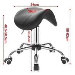 EUGAD Drehstuhl (1 Stück), Sattelhocker gepolstert höhenverstellbar aus Kunstleder Grau Schwarz, Wei&szlig; -Eugad Möbel Einkaufen 1794ce6f 27a1 57c5 8513 9e028d84f38c