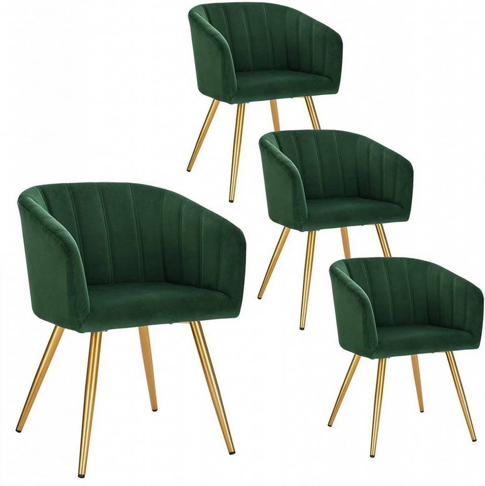 EUGAD Esszimmerstuhl (4 Stück), 4er-Set Esszimmerstuhl Polsterstuhl aus Samt Dunkelgrün Dunkelgrau, Dunkelgrün, Rosa, Schwarz 1 EUGAD Esszimmerstuhl (4 Stück), 4er-Set Esszimmerstuhl Polsterstuhl aus Samt Dunkelgrün Dunkelgrau, Dunkelgrün, Rosa, Schwarz