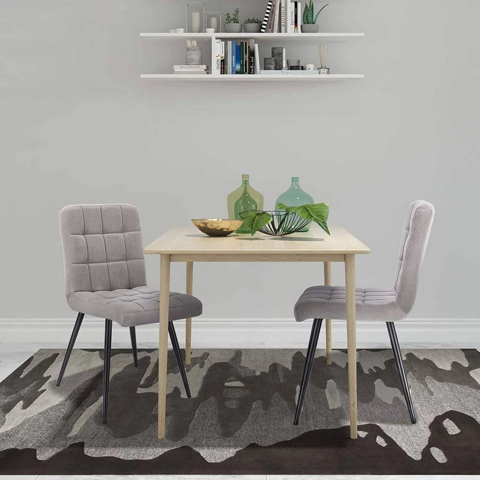 EUGAD Esszimmerstuhl (4 Stück), Polsterstuhl Wohnzimmerstuhl Samtstuhl Sessel mit Rückenlehne, Metallbeine, Sitzfläche aus Samt, Blau Creme, Dunkelgrau, Hellgrau, Rosa 8 EUGAD Esszimmerstuhl (4 Stück), Polsterstuhl Wohnzimmerstuhl Samtstuhl Sessel mit Rückenlehne, Metallbeine, Sitzfläche aus Samt, Blau Creme, Dunkelgrau, Hellgrau, Rosa – Bild 8