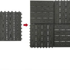 EUGAD WPC-Fliesen, WPC Fliesen Klickfliesen in Holzoptik 22 Stücke für 2m² Hellgrau Anthrazit, Braun, Coffee 43 EUGAD WPC-Fliesen, WPC Fliesen Klickfliesen in Holzoptik 22 Stücke für 2m² Hellgrau Anthrazit, Braun, Coffee -Eugad Möbel Einkaufen 19805748 334c 51b1 aabf 496f69f4e421