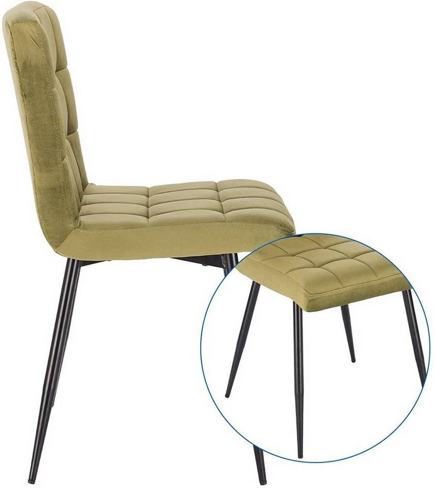 EUGAD Esszimmerstuhl (2 Stück), Polsterstuhl Wohnzimmerstuhl Samtstuhl Sessel mit Rückenlehne, Metallbeine, Sitzfläche aus Samt, Dunkelgrün Blau, Creme, Dunkelgrau, Dunkelgrün, Hellgrau, Rosa 6 EUGAD Esszimmerstuhl (2 Stück), Polsterstuhl Wohnzimmerstuhl Samtstuhl Sessel mit Rückenlehne, Metallbeine, Sitzfläche aus Samt, Dunkelgrün Blau, Creme, Dunkelgrau, Dunkelgrün, Hellgrau, Rosa – Bild 6