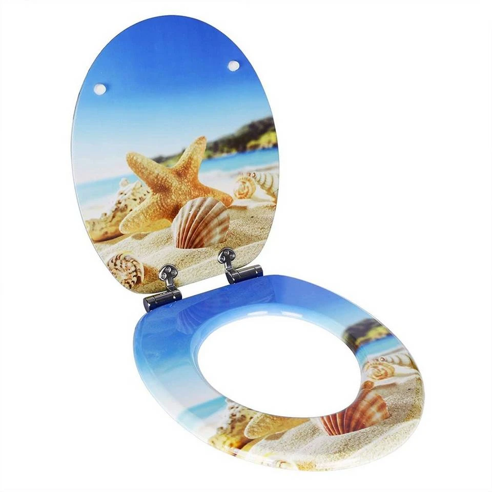 EUGAD WC-Sitz (1-St), Toilettensitz, WC Sitz mit Absenkautomatik, MDF, Holz, Softclose Scharnier Grüne Blätter, Holzfarbe, Lilie, Seestern, Seestern Am Strand, Seestern Sonnenuntergang, Stone, Lila Blume und Stones 46 EUGAD WC-Sitz (1-St), Toilettensitz, WC Sitz mit Absenkautomatik, MDF, Holz, Softclose Scharnier Grüne Blätter, Holzfarbe, Lilie, Seestern, Seestern Am Strand, Seestern Sonnenuntergang, Stone, Lila Blume und Stones – Bild 46