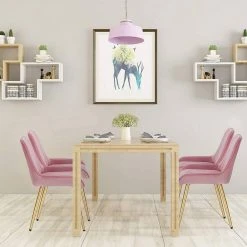 EUGAD Esszimmerstuhl (2 Stück), Küchenstuhl Wohnzimmerstuhl Sitzfläche aus Samt mit Metallbeine,Stuhl für Esszimmer Wohnzimmer Küche, Hellgrau Bordeaux, Dunkelgrau, Dunkelgrün, Rosa -Eugad Möbel Einkaufen 1cc7d9ec 064c 4da0 867d 38d7ca5f289a