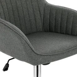 EUGAD Schreibtischstuhl, Bürostuhl Bürohocker Rollhocker aus Leinen Hellgrau Duneklgrau -Eugad Möbel Einkaufen 1e470f0e a979 5ad4 a28f 8dd0226e2595