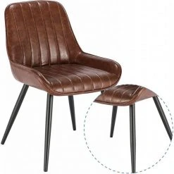 EUGAD Esszimmerstuhl, 2 Stücke Esszimmerstuhl Küchenstuhl Kunstleder Braun, Dunkelbraun, Dunkelgr&uuml;n, Grau, Schwarz -Eugad Möbel Einkaufen 1fb3b178 da3f 5d36 b70e 673644a56e8c