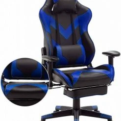 EUGAD Gaming Chair, Bürostuhl, Gaming Stuhl, Kunstleder, mit einstellbaren Armlehnen Rot Blau, Schwarz, Weiß 41 EUGAD Gaming Chair, Bürostuhl, Gaming Stuhl, Kunstleder, mit einstellbaren Armlehnen Rot Blau, Schwarz, Weiß -Eugad Möbel Einkaufen 1fc24892 35c8 5c6e 9ce5 bb5a2061fec6