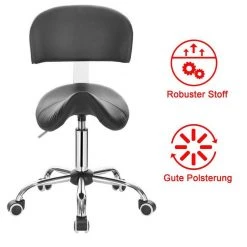 EUGAD Arbeitshocker (1er-Set), Sattelhocker mit Rückenlehne gepolstert höhenverstellbar aus Kunstleder Schwarz Grau, Weiß 28 EUGAD Arbeitshocker (1er-Set), Sattelhocker mit Rückenlehne gepolstert höhenverstellbar aus Kunstleder Schwarz Grau, Weiß -Eugad Möbel Einkaufen 207b56da 306a 5671 8f74 bd01423bb394