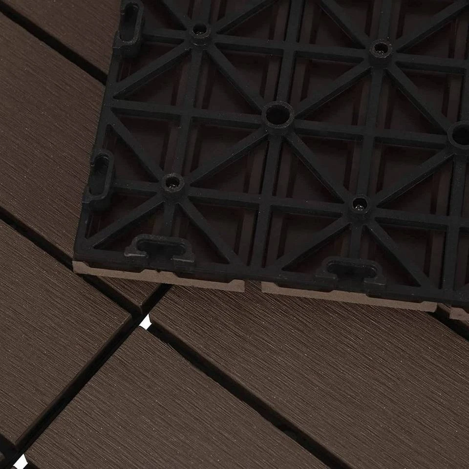 EUGAD WPC-Fliesen, 22 Stück WPC Terrassenfliesen in T-Form 30x30cm Dunkelgrau Anthrazit, Braun, Hellgrau 26 EUGAD WPC-Fliesen, 22 Stück WPC Terrassenfliesen in T-Form 30x30cm Dunkelgrau Anthrazit, Braun, Hellgrau – Bild 26