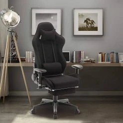 EUGAD Gaming Chair, Bürostuhl, Gaming Stuhl, Stoffbezug Rot Grau, Schwarz -Eugad Möbel Einkaufen 22a327ce b026 5e90 a772 daa8d935a80e