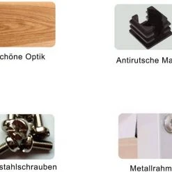 EUGAD Schreibtisch, Computertisch Esstisch Holz Stahl 80x60x70 cm Holz Vintage+schwarz Hell Eiche+schwarz, Hell Eiche+wei&szlig;, Marmor+schwarz -Eugad Möbel Einkaufen 22de650f 5305 55fd a448 f7951658b284