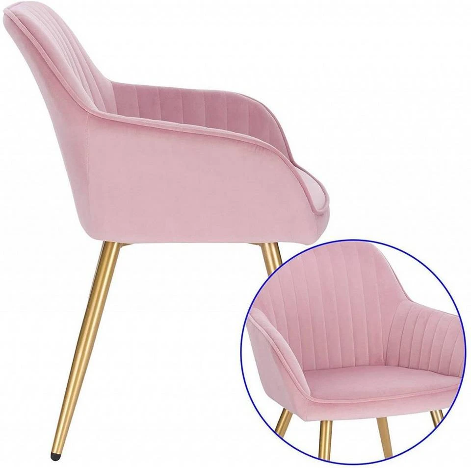 EUGAD Polsterstuhl (Set, 1 Stück), Esszimmerstuhl Küchenstuhl Samt, mit goldener Metallbeinen Blau, Bordeaux, Dunkelgrau, Dunkelgrün, Hellgrau, Rosa, Schwarz 49 EUGAD Polsterstuhl (Set, 1 Stück), Esszimmerstuhl Küchenstuhl Samt, mit goldener Metallbeinen Blau, Bordeaux, Dunkelgrau, Dunkelgrün, Hellgrau, Rosa, Schwarz – Bild 49