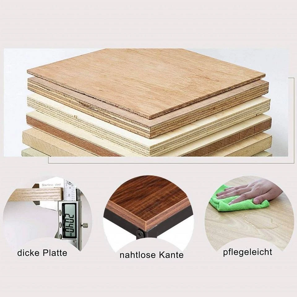 EUGAD Schreibtisch, Bürotisch mit Ablage Holz Stahl 120x64x120cm (BxTxH) Hell Eiche+schwarz Dunkel Buche-Schwarz, Hell Eiche-Schwarz, Hell Eiche-Weiß 12 EUGAD Schreibtisch, Bürotisch mit Ablage Holz Stahl 120x64x120cm (BxTxH) Hell Eiche+schwarz Dunkel Buche-Schwarz, Hell Eiche-Schwarz, Hell Eiche-Weiß – Bild 12