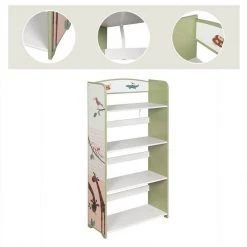 EUGAD Bücherregal, 1-tlg., Kinderregal, Bücher-Organizer mit 4 Ablagen, Zoomotive im Kinderzimmer aus MDF, Grün -Eugad Möbel Einkaufen 25f2c322 c64b 437a 9056 5f2286319929
