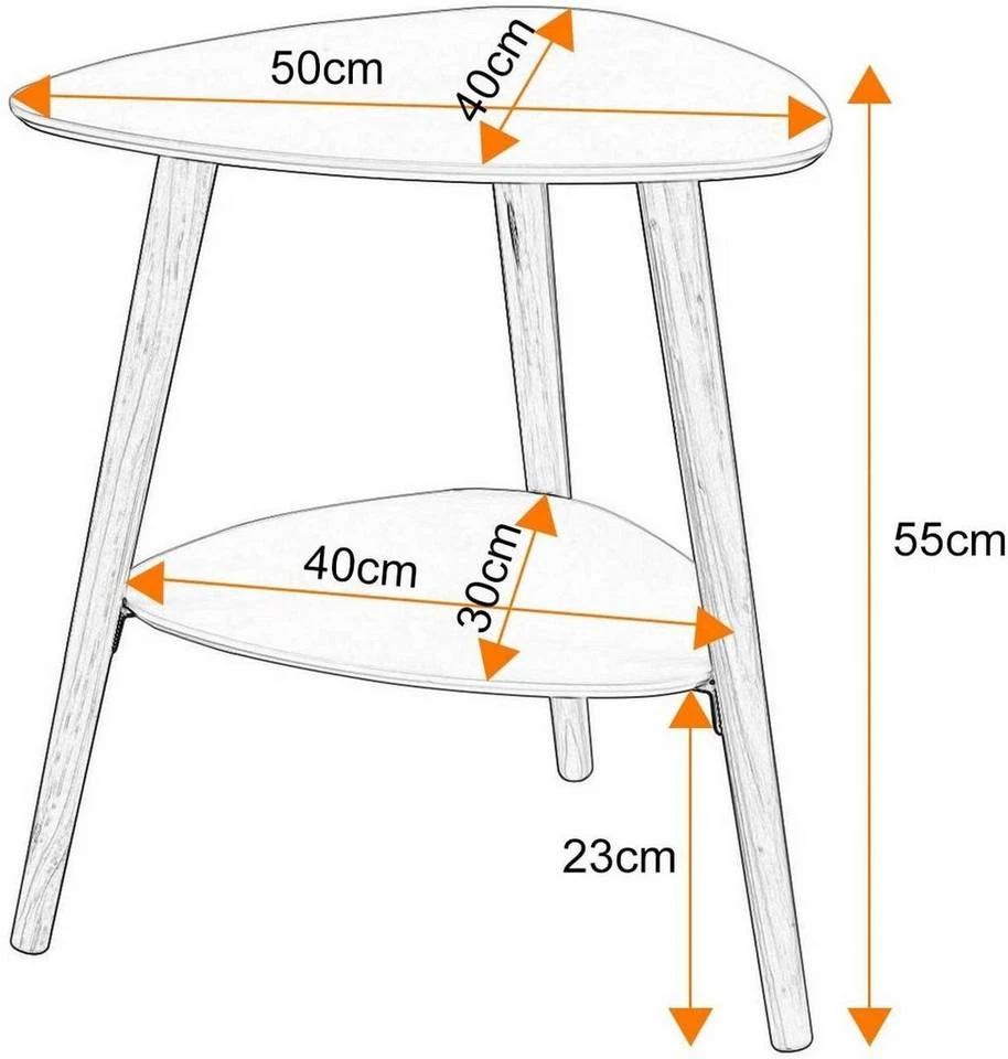 EUGAD Beistelltisch (1-St), Sofatisch Couchtisch Nachttisch Nachtkommode Nachtschrank Kaffeetisch mit 2 Ablagefäche Holzbeine MDF 50x40x55cm Weiß 3 EUGAD Beistelltisch (1-St), Sofatisch Couchtisch Nachttisch Nachtkommode Nachtschrank Kaffeetisch mit 2 Ablagefäche Holzbeine MDF 50x40x55cm Weiß – Bild 3