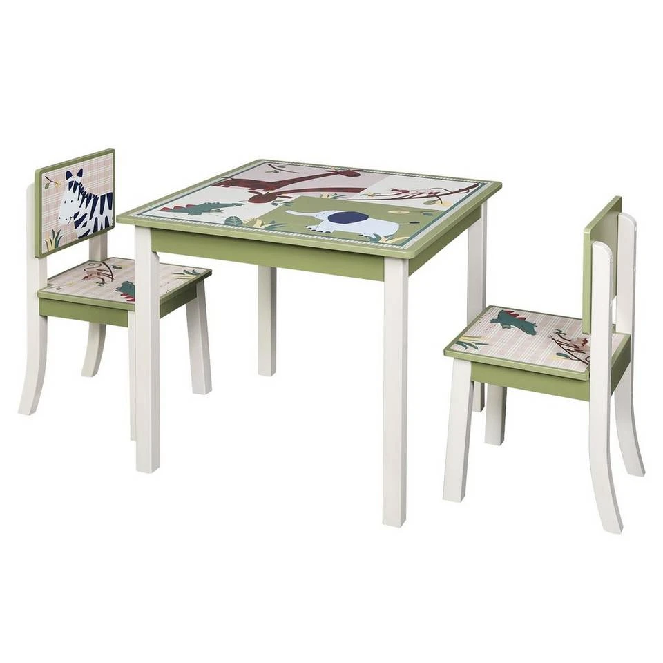 EUGAD Kindersitzgruppe, (3-tlg), Kinder Tischset mit Kantenschutz im Kinderzimmer Kindermöbel aus MDF und Kiefernholz Zoomotive(1 Tisch und 2 Stühle, 3-tlg) 1 EUGAD Kindersitzgruppe, (3-tlg), Kinder Tischset mit Kantenschutz im Kinderzimmer Kindermöbel aus MDF und Kiefernholz Zoomotive(1 Tisch und 2 Stühle, 3-tlg)