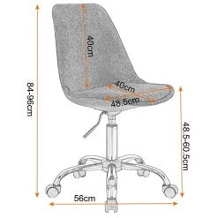 EUGAD Schreibtischstuhl, Arbeitshocker, Stoffbezug, 360° drehbar, Dunkelgrau Duneklgrau, Hellgrau -Eugad Möbel Einkaufen 294bf731 8a9b 515b 9bd4 48e9548cc19e