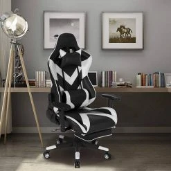 EUGAD Gaming Chair, Bürostuhl, Gaming Stuhl, Kunstleder, mit einstellbaren Armlehnen Rot Blau, Schwarz, Weiß 52 EUGAD Gaming Chair, Bürostuhl, Gaming Stuhl, Kunstleder, mit einstellbaren Armlehnen Rot Blau, Schwarz, Weiß -Eugad Möbel Einkaufen 2b59319f 3c30 5581 a6b4 7922ab50f4ce