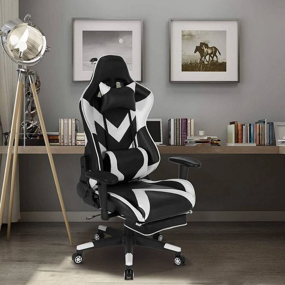 EUGAD Gaming Chair, Bürostuhl, Gaming Stuhl, Kunstleder, mit einstellbaren Armlehnen Rot Blau, Schwarz, Weiß 25 EUGAD Gaming Chair, Bürostuhl, Gaming Stuhl, Kunstleder, mit einstellbaren Armlehnen Rot Blau, Schwarz, Weiß – Bild 25