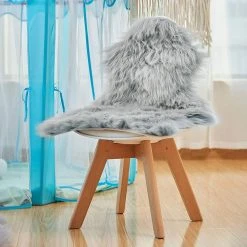 Teppich, EUGAD, Lammfell Schaffell echtes Naturfell Wohnzimmer Bettvorleger Sofa Matte Grau Wei&szlig; -Eugad Möbel Einkaufen 2bed0a38 c653 5af1 b441 21deabc40548