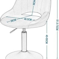 EUGAD Barhocker (6 St), Barstuhl Barsessel Sessel Loungesessel höhenverstellbar Clubsessel Cocktailsessel Drehsessel Samt Sitzhöhe 40–55 cm Rosa Dunkelgrau, Schwarz -Eugad Möbel Einkaufen 2c129266 c501 480f 9ae8 58ea06a14e04
