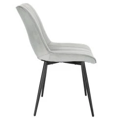 EUGAD Esszimmerstuhl (2 Stück), Küchenstuhl, Polsterstuhl, Wohnzimmerstuhl ohne Armlehne, Metallbeine, Samt, Dunkelgrau Hellgrau, Schwarz -Eugad Möbel Einkaufen 2c203561 9fcc 4c7a aa7b 24b2c60150dd